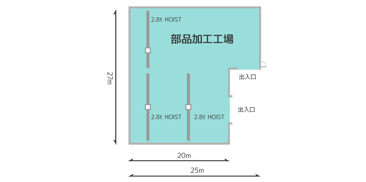 部品加工工場 